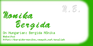 monika bergida business card